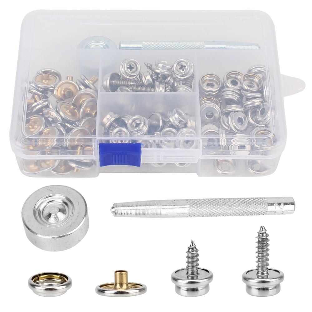 Set 120 nút bấm vỏ thuyền bằng thép không gỉ chất lượng cao