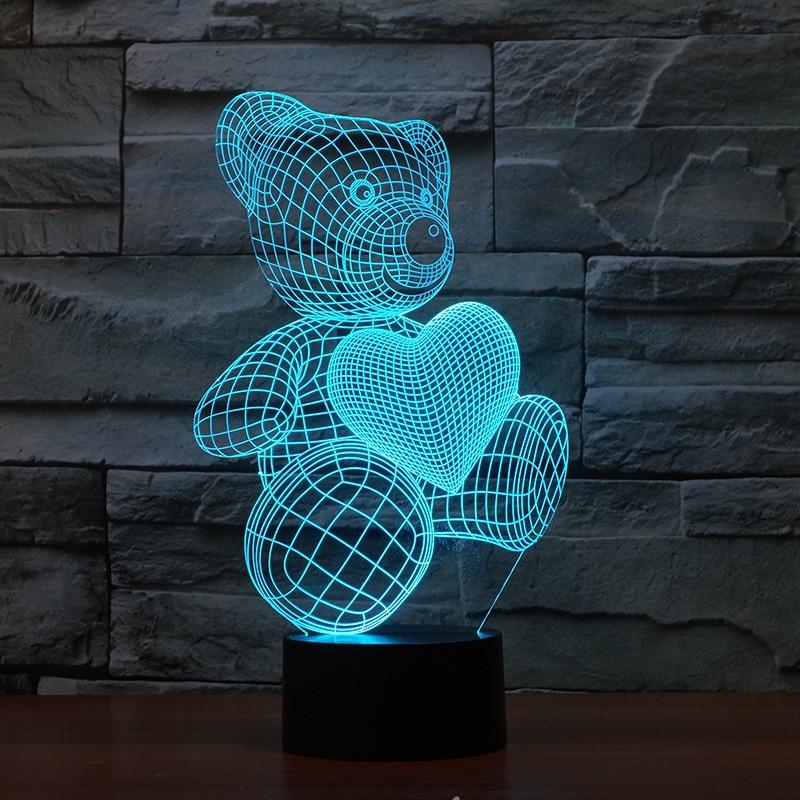 Đèn trang trí le 3D nhiều màu