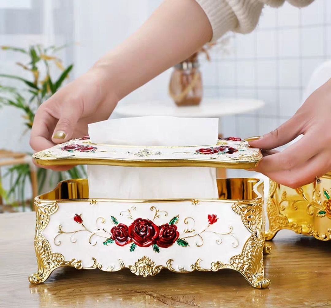 Hộp khăn giấy Hợp kim chữ nhật 76101C