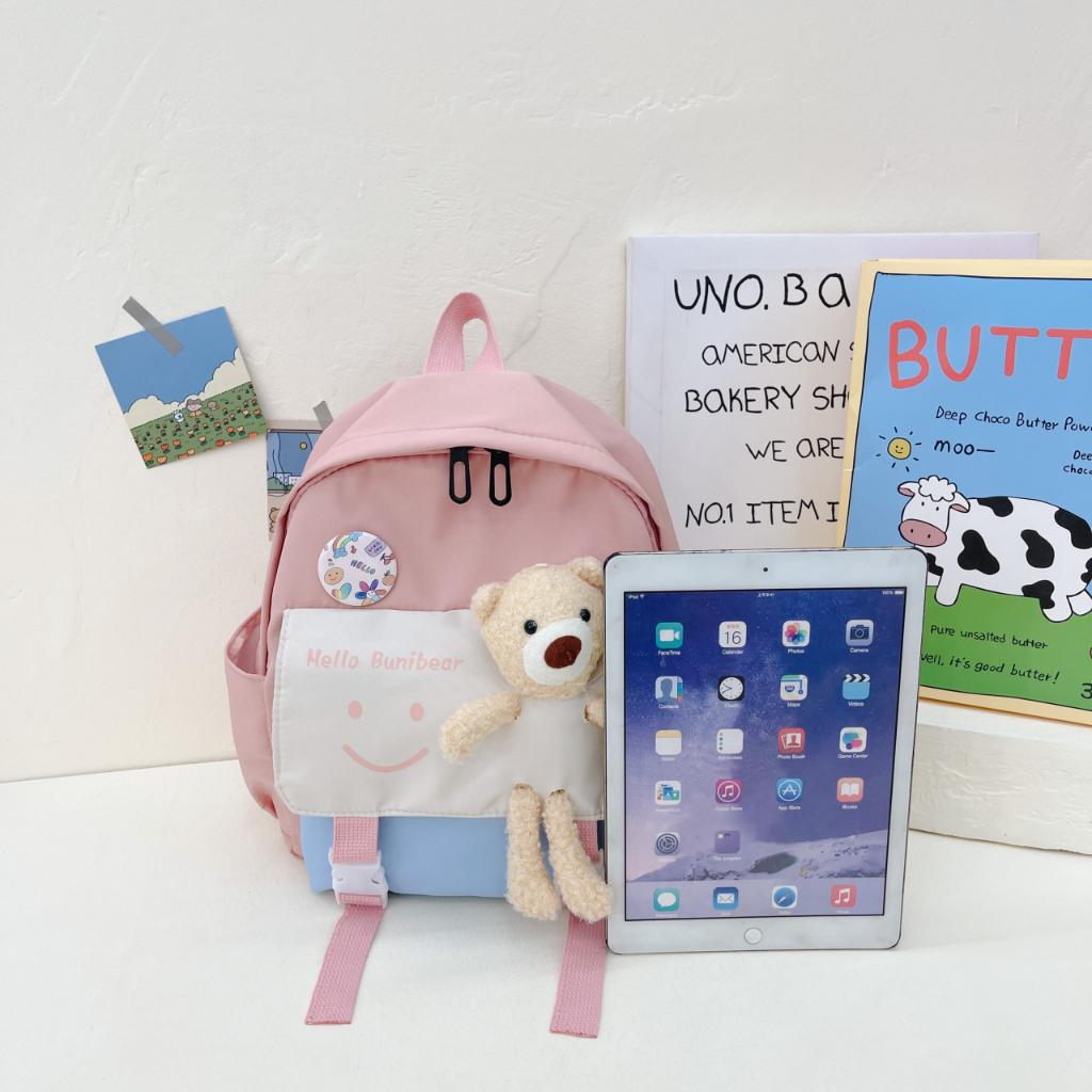 Ba Lô Cho Bé Trai Bé Gái Đi Học 3-8 Tuổi Hello Bunibear BLV01