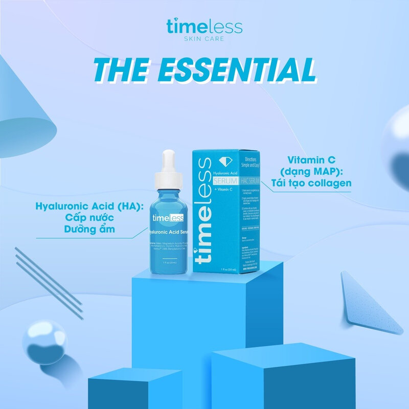 Serum Time less HA + Vitamin C Cấp Ẩm, Làm Sáng Da 30ml