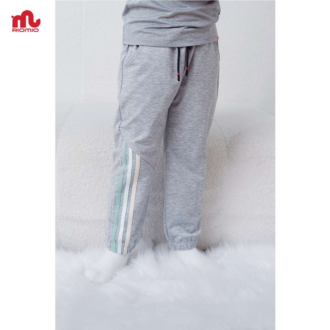 Quần nỉ da cá unisex 3 dây dệt màu Riomio 2-11 tuổi size 13-40 kg nặng động mềm mại thoải mái cho bé - RQ323