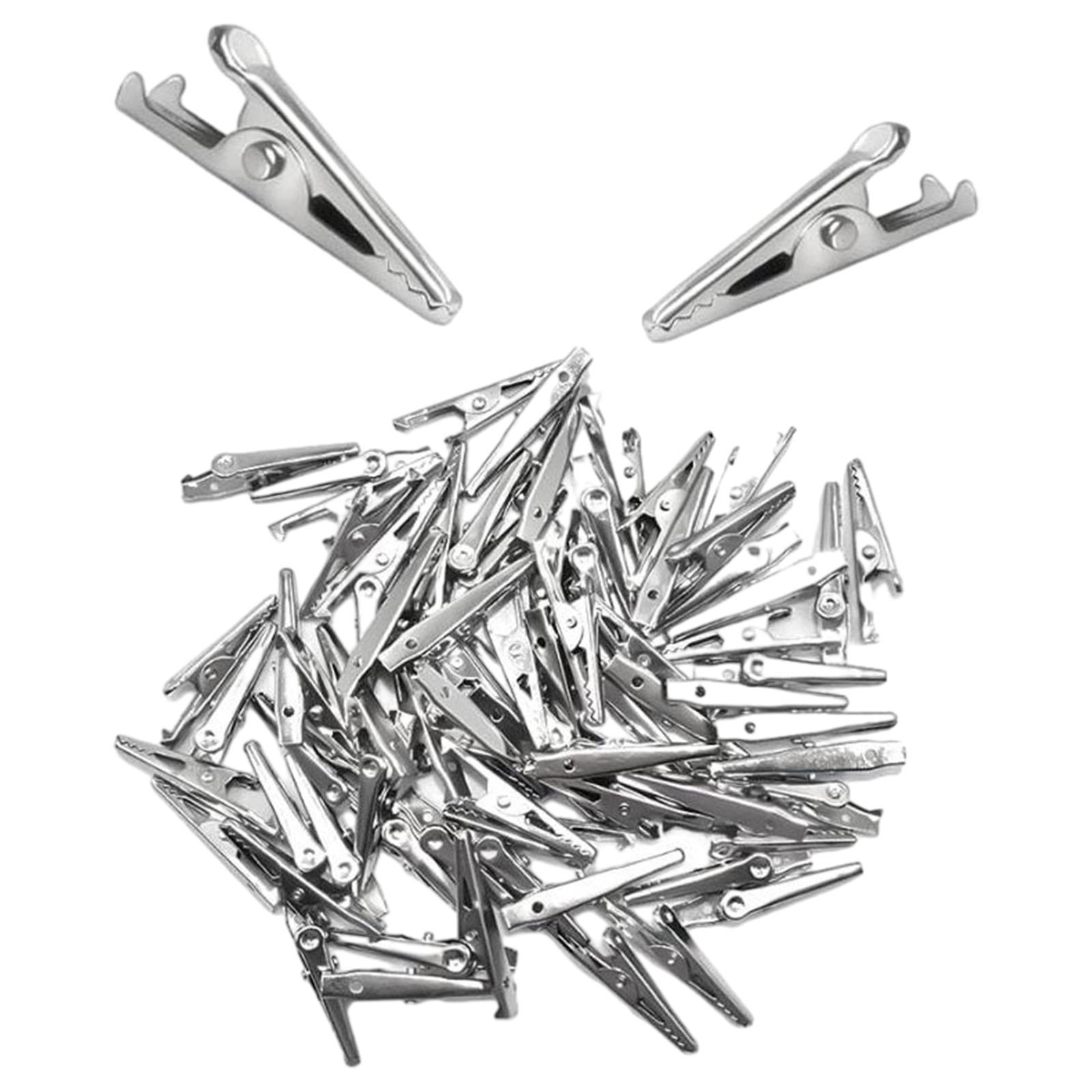 100 Pieces Metal Alligator Clips DIY Handmade Clip for Electric Testing Work