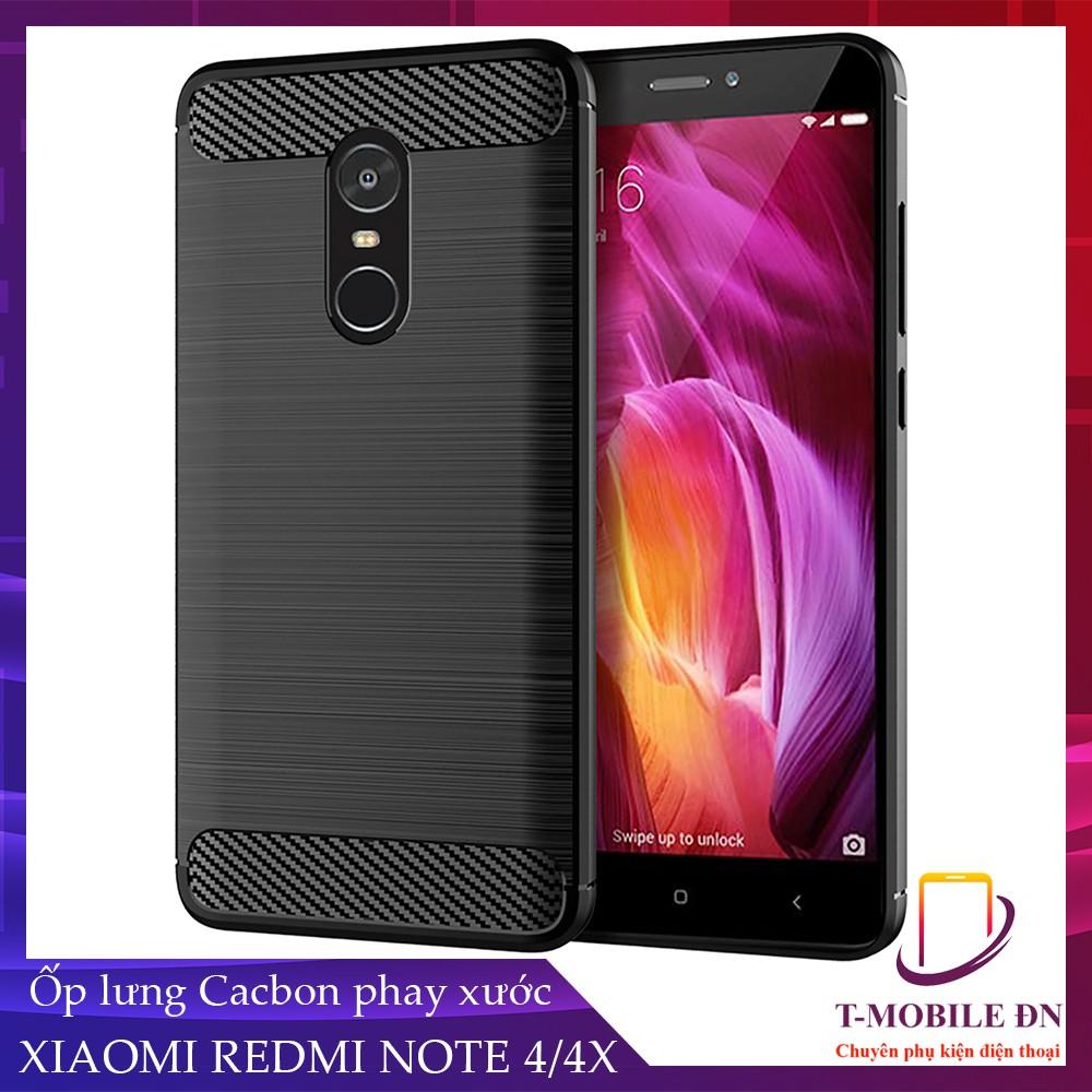 Ốp lưng cho Xiaomi Redmi Note 4 4X dẻo Carbon phay xước chống sốc chống vân tay