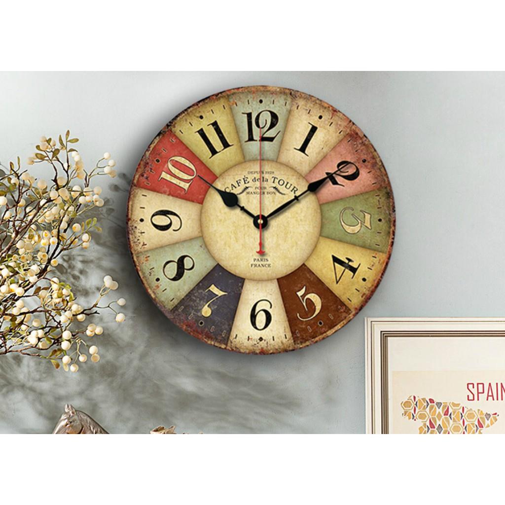 Đồng hồ treo tường phong cách cổ điển cỡ lớn