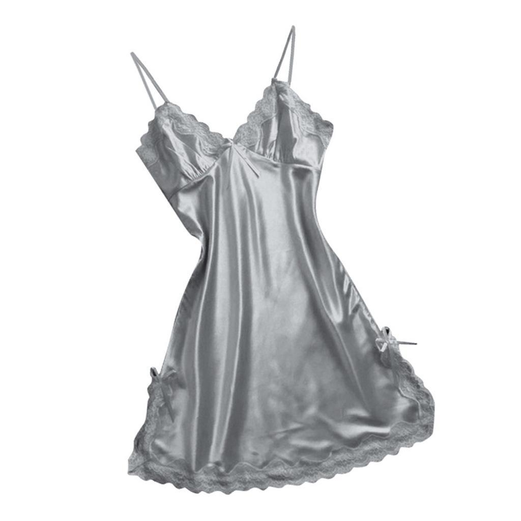 Womens  Pajamas V Neck Nightwear Lingerie  Sleep Wear  S