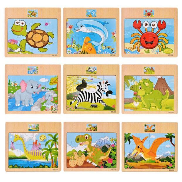 Tranh puzzle Gỗ Ghép 12 Mảnh Cho Bé Yêu