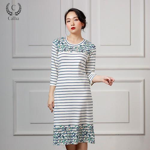 Đầm thun suông Callia tay lửng Riko