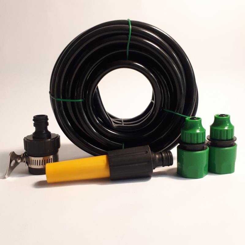 Bộ phụ kiện tưới cây V8N-4080, Vỉ vòi rửa xe 4 món dùng cho dây 8-11 mm, Vòi nhựa thẳng đa năng