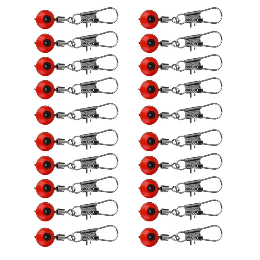 20 Fishing Float Bobber Stops Space Bean Sinker Connector Rolling Swivel Tackle