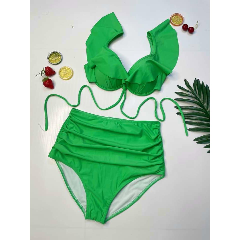 Bikini 2 Mảnh Cánh Tiên Quần Cạp Cao Che Bụng