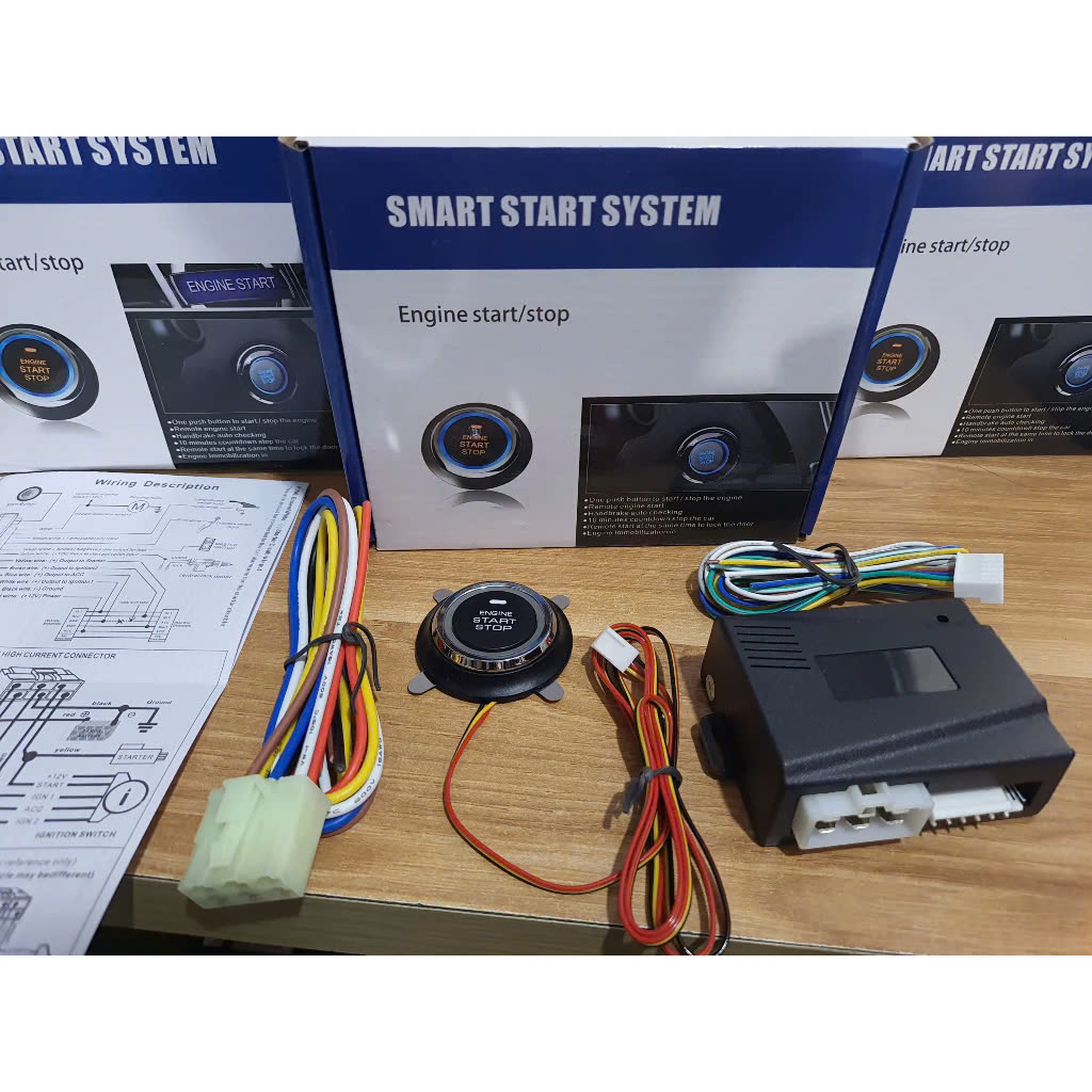 Bộ  Start/Stop Khởi Động ÔTo Từ Xa Bằng Nút Bấm – Nút Đề Nổ 1 Chạm Thông Minh Smart System Cao Cấp, ĐÈN TRANG TRÍ , ĐỒNG HỒ TREO TƯỜNG