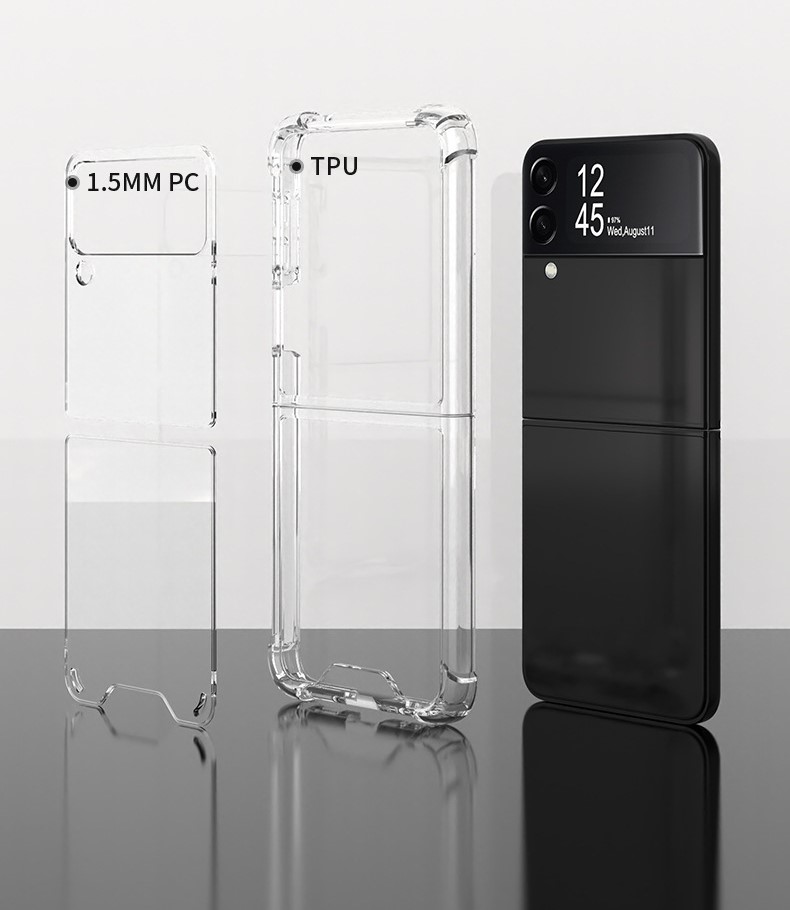 Ốp lưng Trong Suốt dành cho Samsung Galaxy Z Flip 4 Chống Sốc, Chống Ố Vàng - Hàng chính hãng