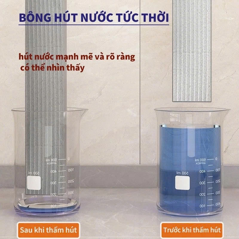 Cây Lau Bàn Bếp Tự Vắt Thông Minh Mini GẤP GỌN Cây Lau Tự Vắt GẤP GỌN MINI, Bọt Biển Siêu Thấm Hút Đa Năng