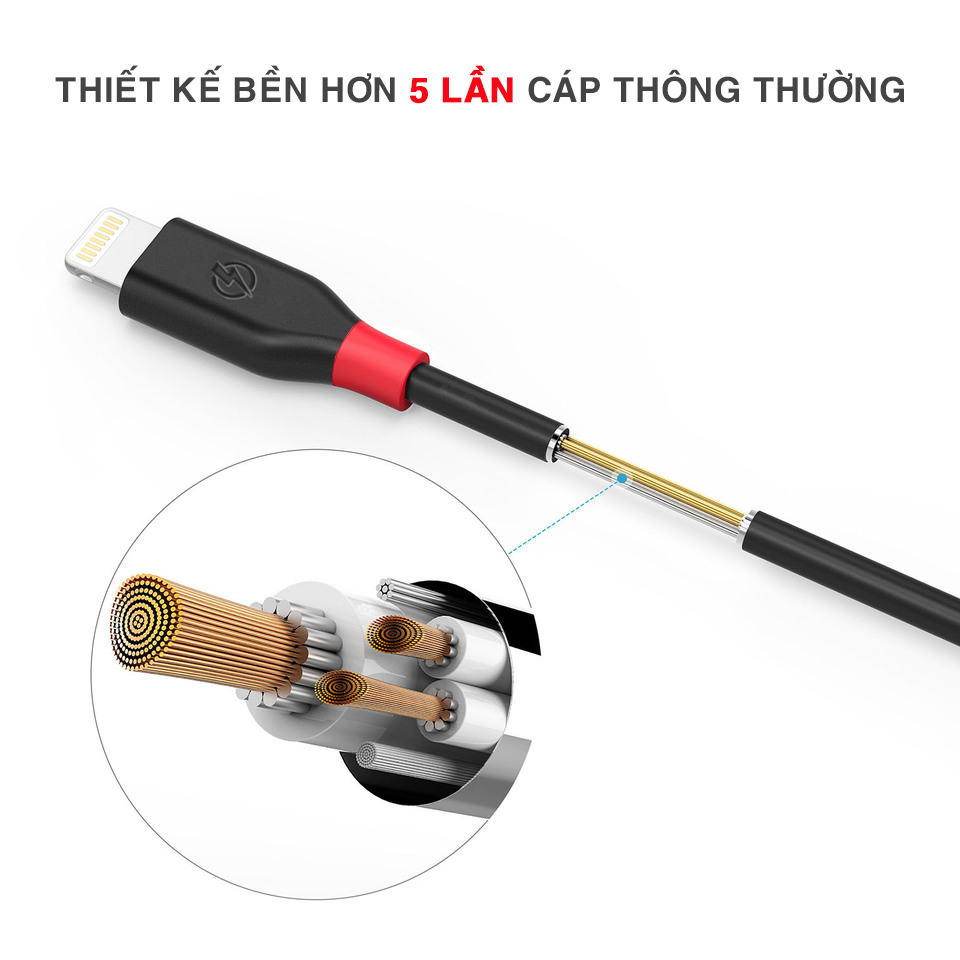 Cáp Sạc Lightning Bagi cho iPhone  Dài 2m CB-IA200 - Hàng chính hãng