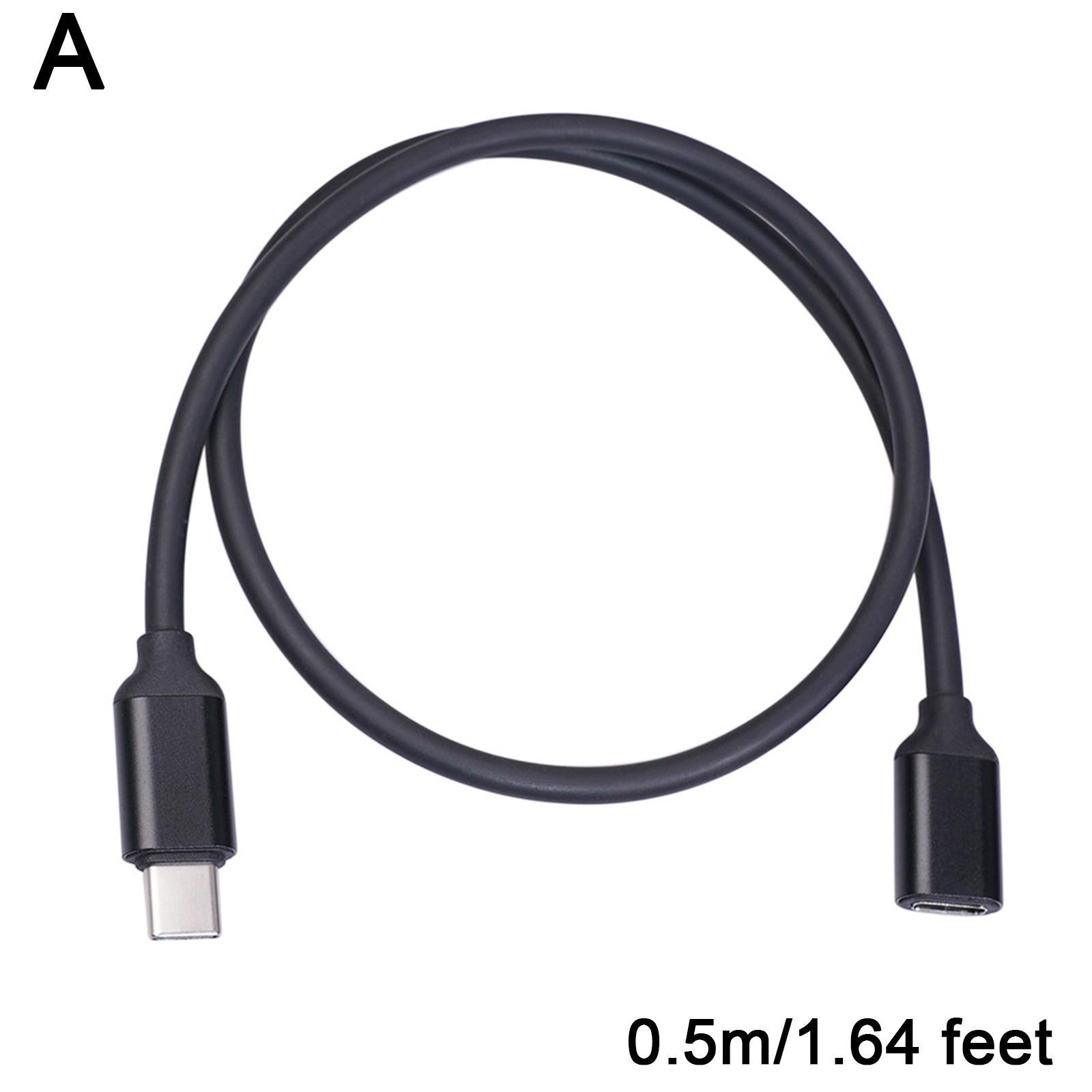 PD 60W Type-C Mây sang nữ Cáp mở rộng 3A 20V Nguồn điện USB 0,5/1/1,5m dây sạc dây mở rộng Màu kết nối: 1,5m