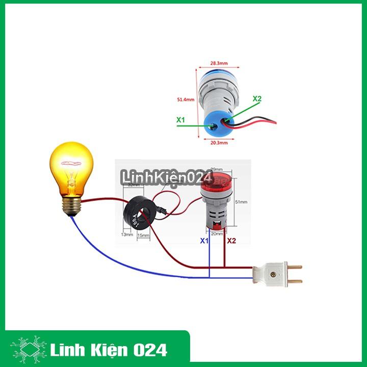 Module Đèn Led Báo Cường Độ Dòng Điện 0-50A 22mm Tiện Dụng