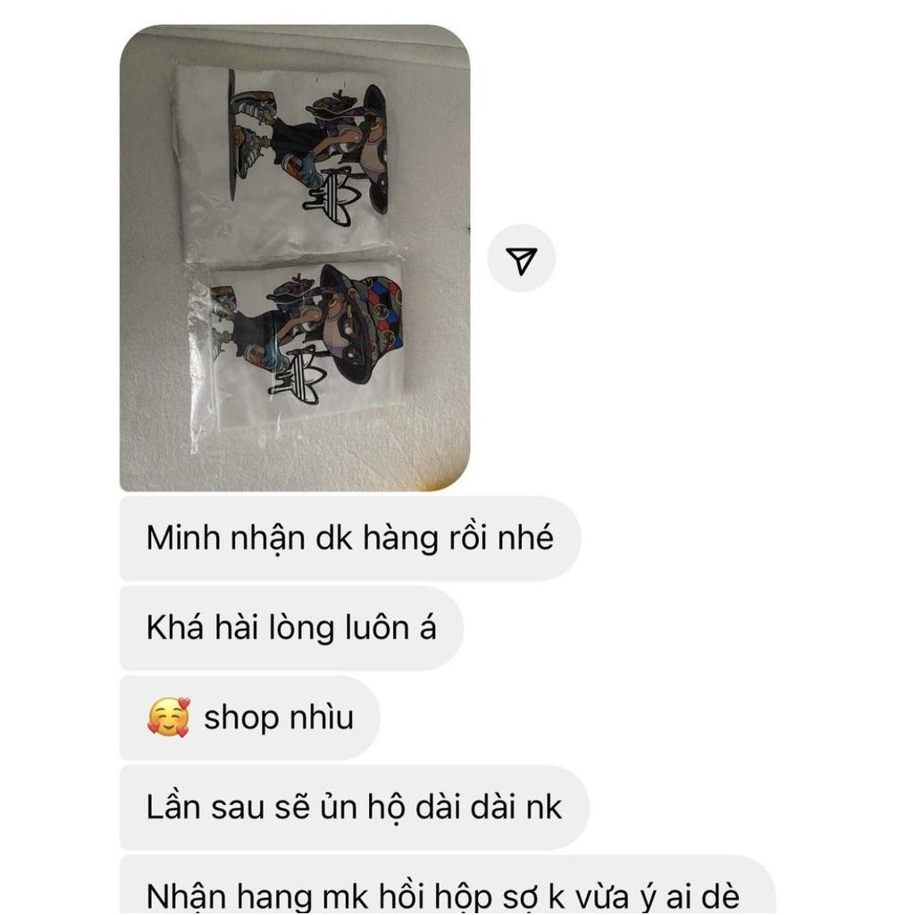 Áo phông unisex nam nữ họa tiết adida cute,Áo phông Miuzi DT084