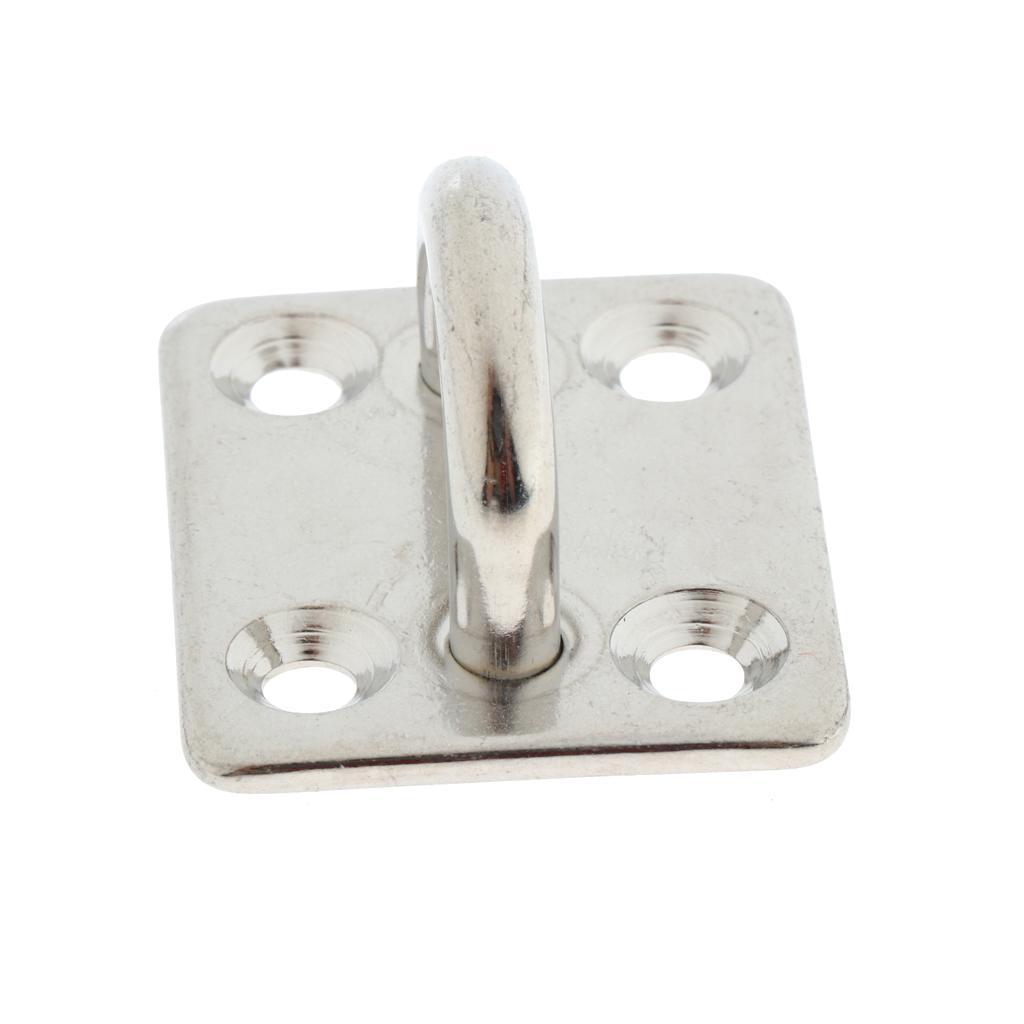 Heavy Duty Anchor 304 Stainless Steel Boat Square Eye Plate, for Yoga Swings Hammocks, Boat Rigging, Marine Deck Hardware