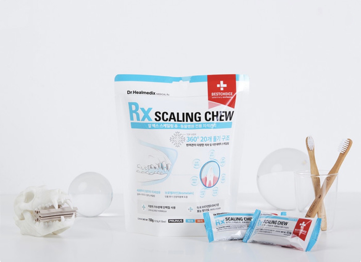 Bánh gặm tốt cho răng Dr.Healmedix Rx Scaling Chew (12,5g x 12 gói ) - thanh nhai phòng bệnh răng miệng,loại bỏ mảng bám