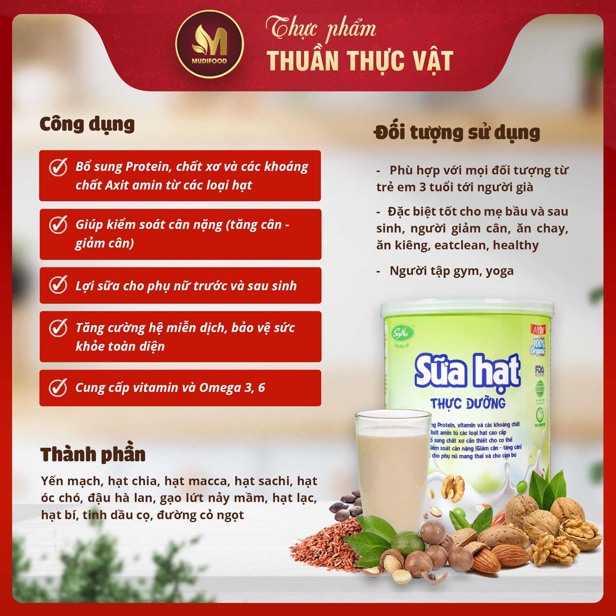 Combo Sữa Hạt - Power 400g Soyna, Tặng 2 Ly Thủy Tinh Có Vạch Chia ml