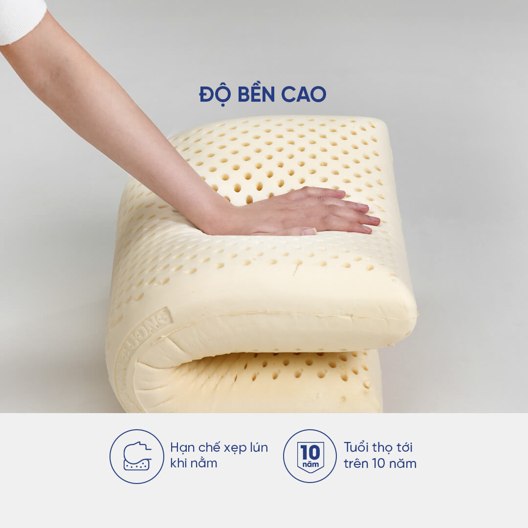 Gối Cao Su Kim Cương Oval 40x60x12cm