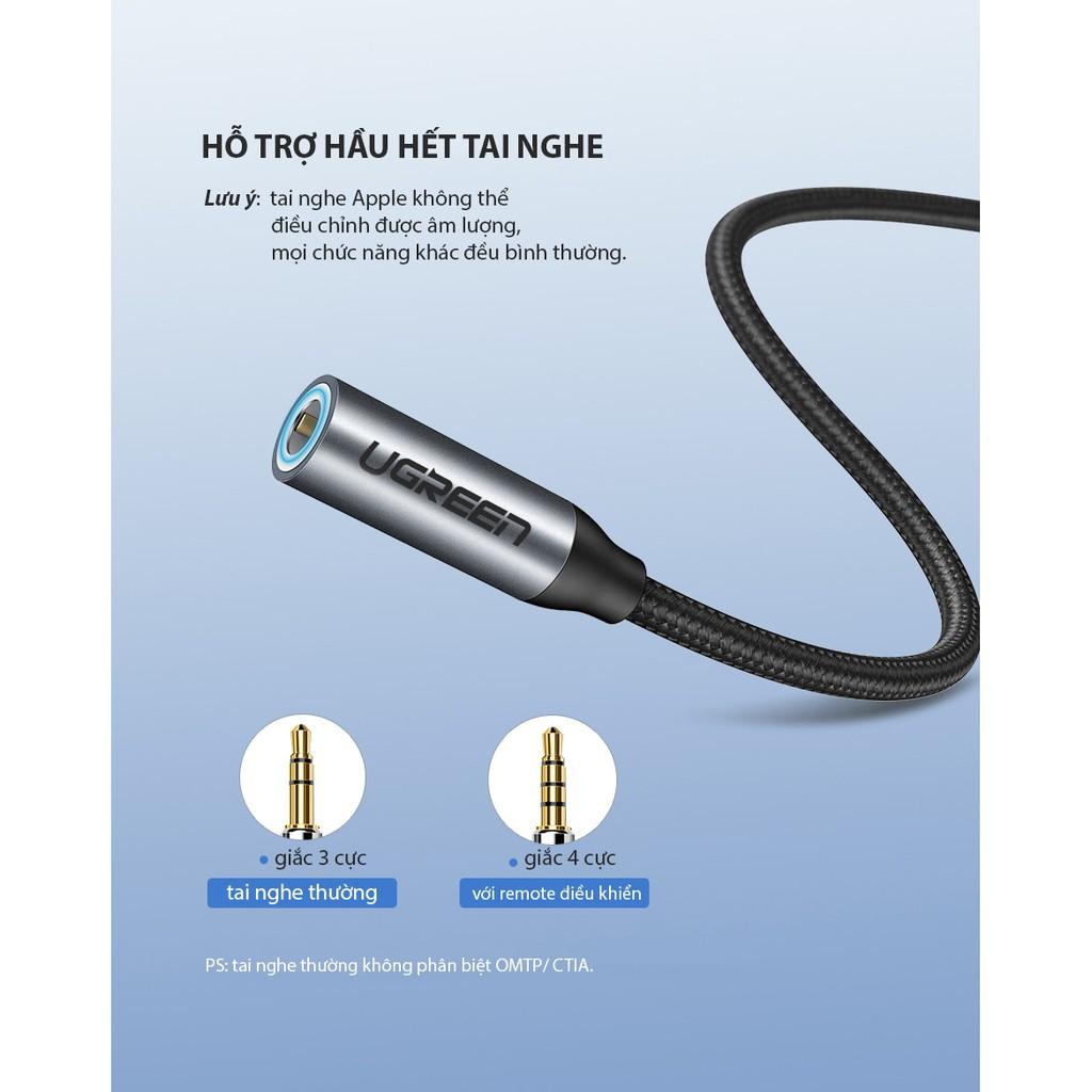 Cáp chuyển đổi từ cổng USB type C sang 3.5mm UGREEN AV142 30632 - Hàng chính hãng