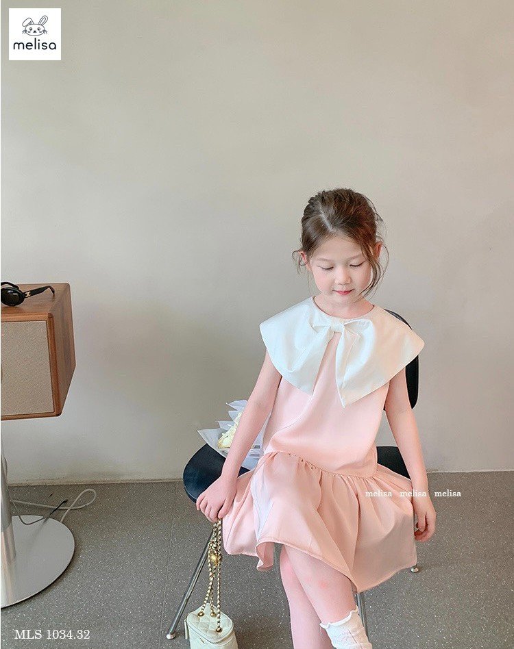 Đầm váy babydoll mùa hè cho bé gái phong cách Hàn Quốc từ 12-35kg chất lụa mềm mịn mát