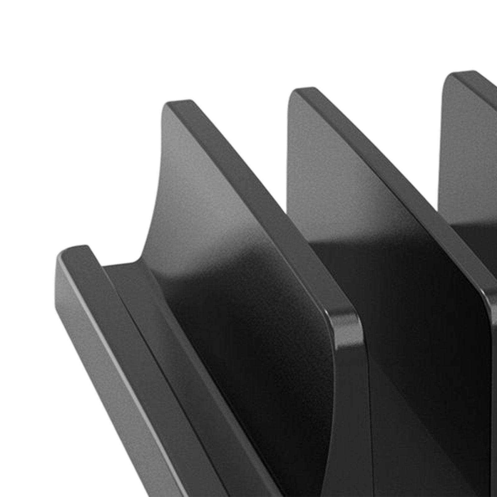Vertical Laptop Stand Holder Dual Slots Design Durable Mobile Phone Stand for Home