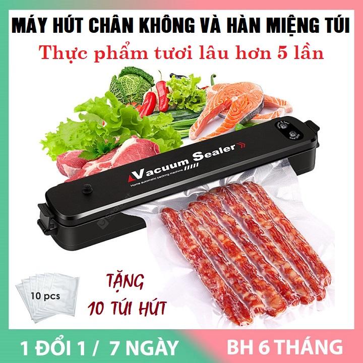 Máy hút chân không thực phẩm kiêm hàn miệng túi Vacuum Sealer thế hệ mới 2021- mẫu máy hút chân không gia đình cực tốt