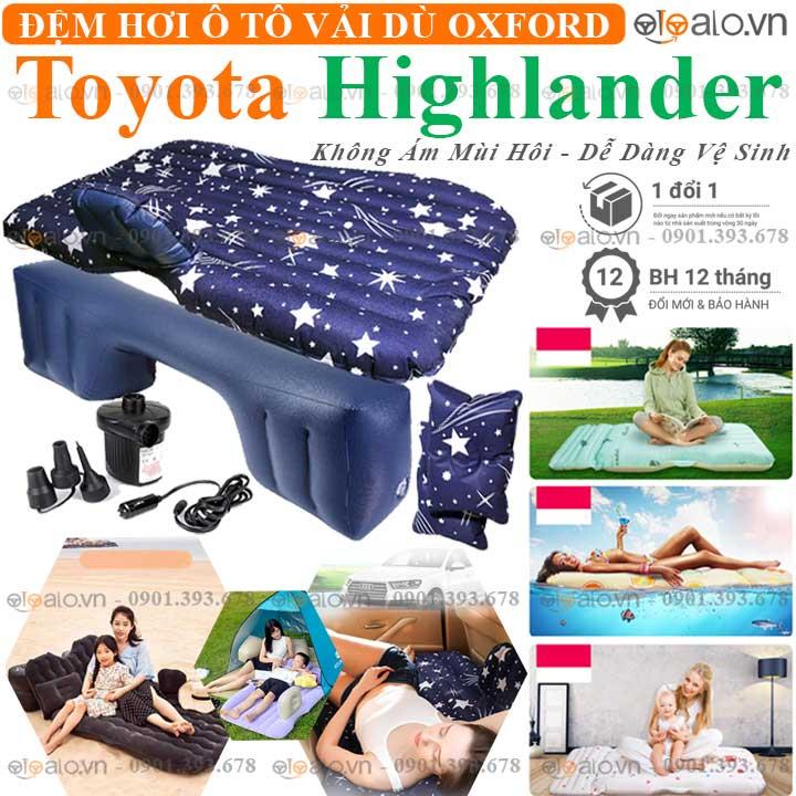 Đệm hơi xe ô tô Toyota Highlander vải dù Oxford CAO CẤP họa tiết ngôi sao