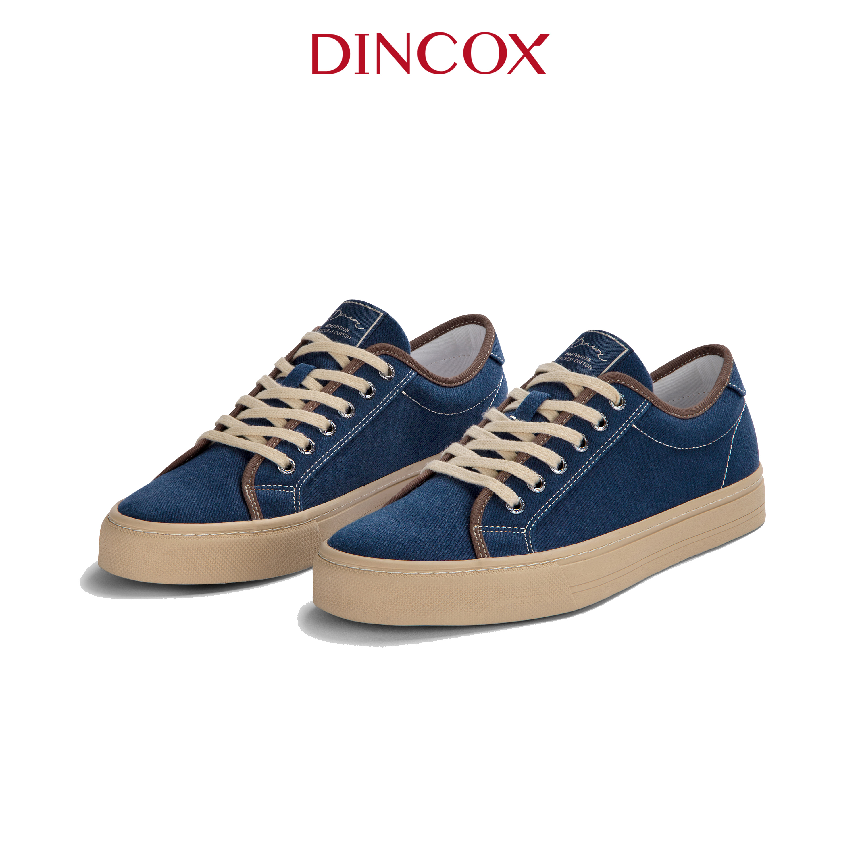 Giày Sneaker Vải Canvas Nam Nữ E12 Dark Navy Dincox