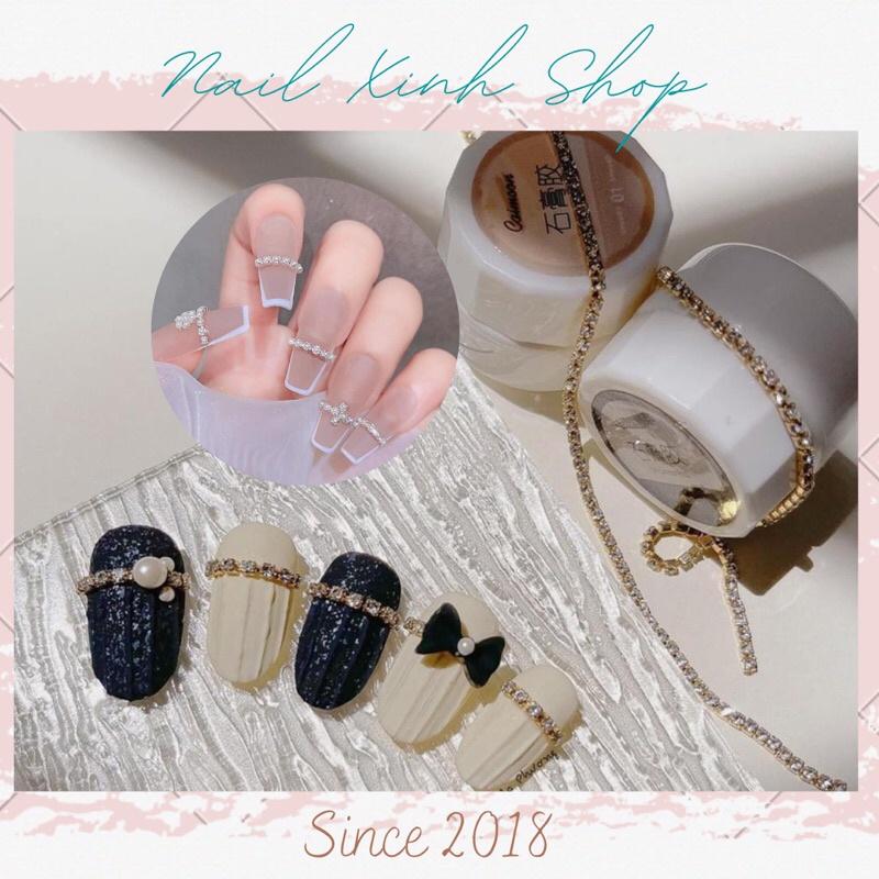 Dây xích đá nail trang trí móng