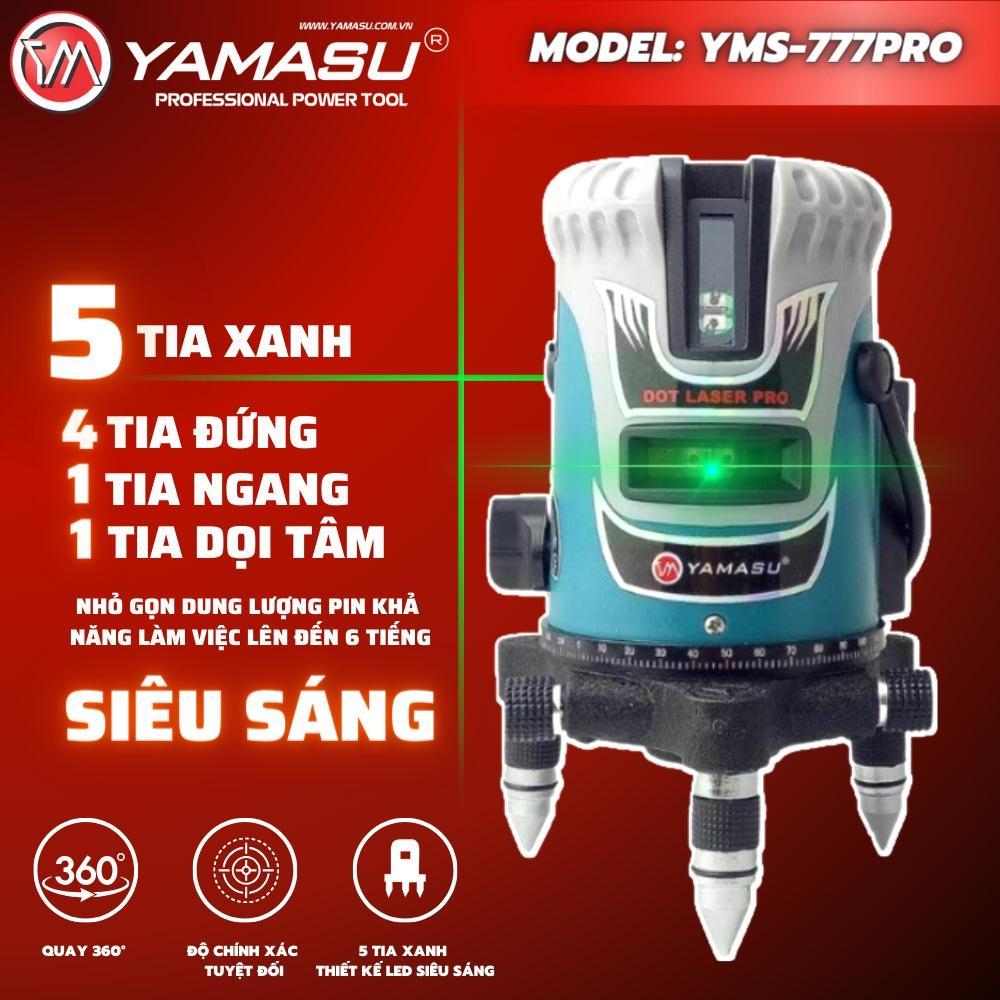 MÁY LASER CÂN BẰNG 5 TIA XANH YMS-777 PRO YAMASU ( 1 PIN + 1 SẠC ) - HÀNG CHÍNH HÃNG