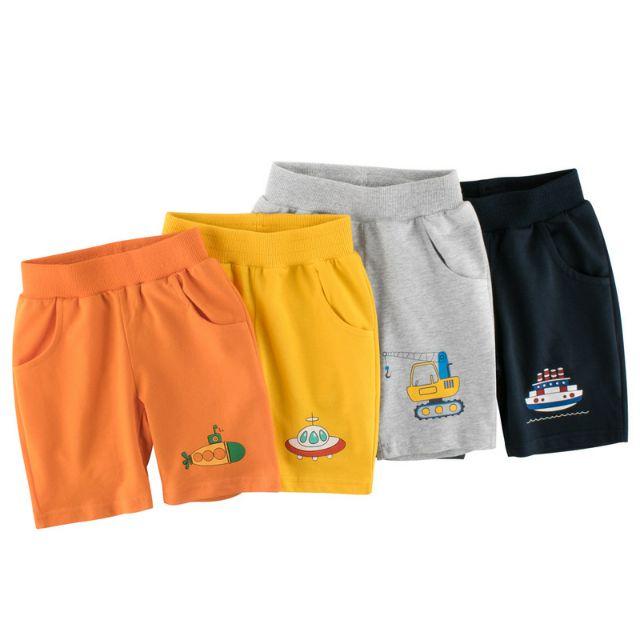 Quần short thun cho bé Kotokids họa tiết phi thuyền chất cotton hàng xuất Âu Mỹ