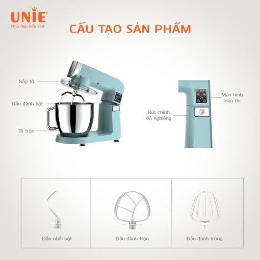 Máy nhồi bột trộn bột đánh trứng Unie UE-990 dung tích 6.5L - Hàng chính hãng