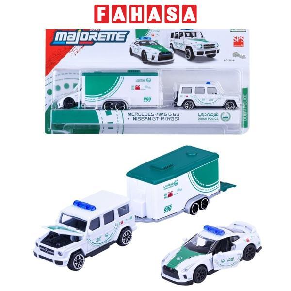 Đồ Chơi Mô Hình Xe Dubai Police Racing Deluxe Trailer - Majorette 8503103001047