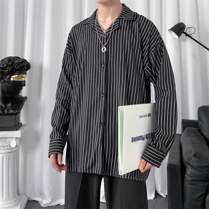 Áo Sơ Mi Nam Dài Tay Cổ Đứng Thời Trang Hàn Cỡ M-2Xl