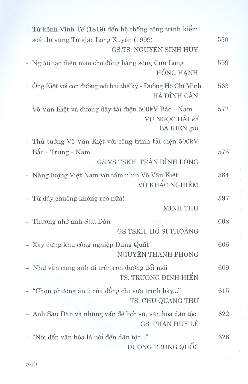 Võ Văn Kiệt - Một Nhân Cách Lớn, Nhà Lãnh Đạo Tài Năng Suốt Đời Vì Nước Vì Dân (Hồi ký) (Bản giới hạn, in 100 quyển)