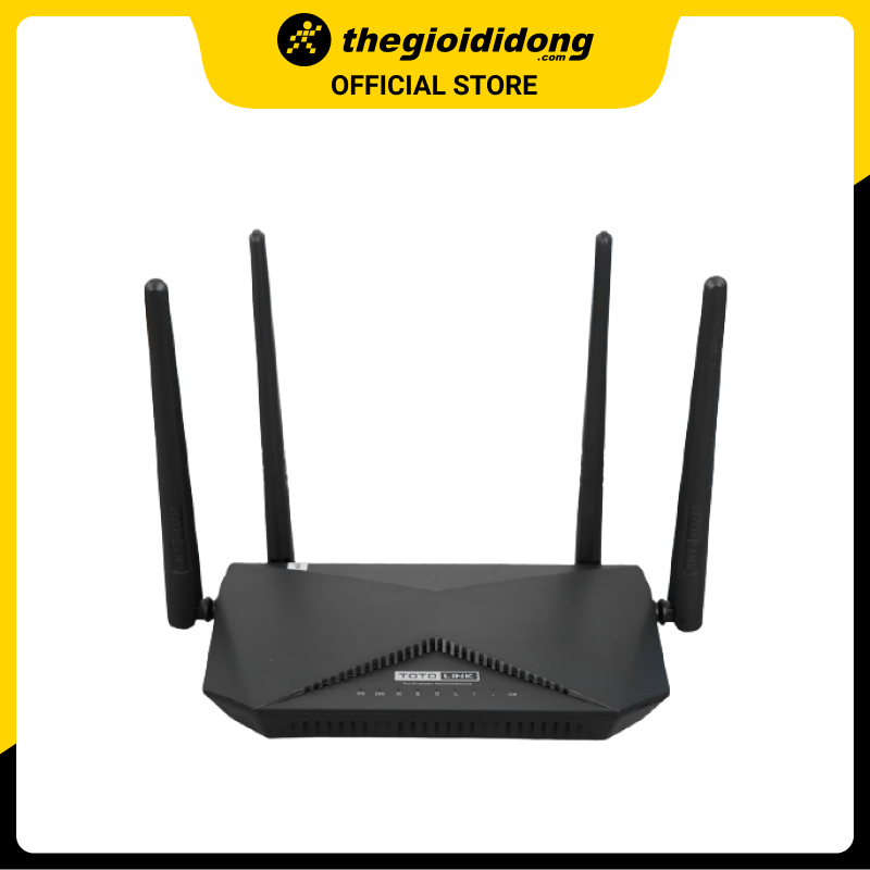 Bộ Phát Sóng Wifi Router Chuẩn AC1200 Băng Tần Kép Totolink A3002RU V2 Đen - Hàng chính hãng