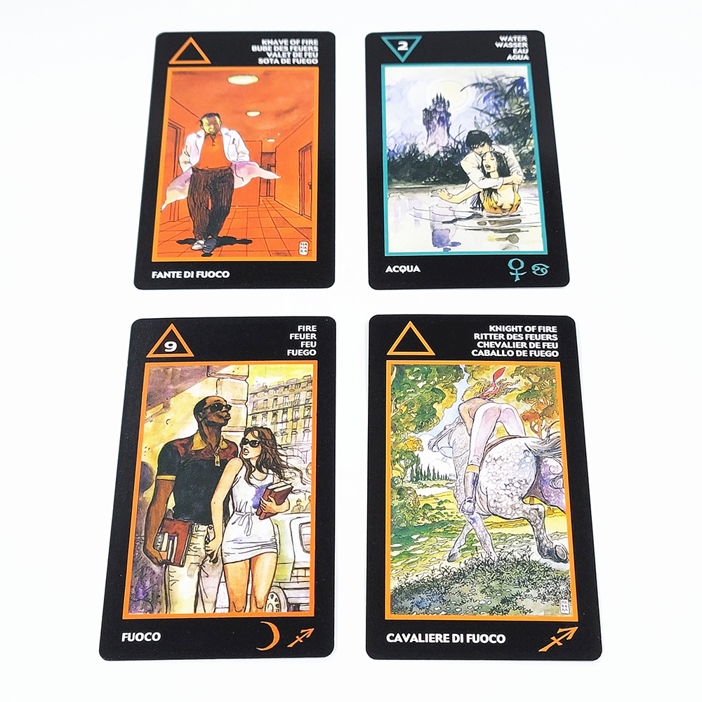 Bộ Bài Manara Tarot 78 Lá Bài 7x12 Cm Tặng Đá Thanh Tẩy