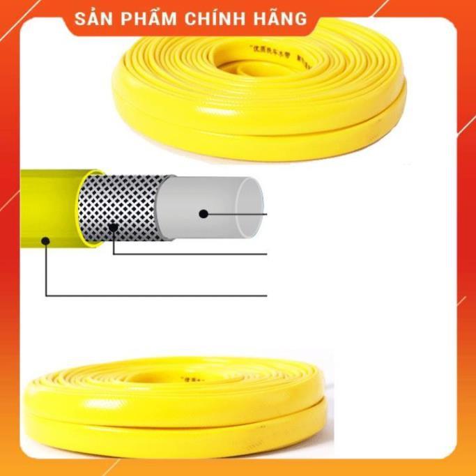 ️ Bộ dây vòi xịt nước rửa xe, tưới cây , tăng áp 3 lần, loại 7m, 10m 206236 đầu đồng,đai+ móc khoá