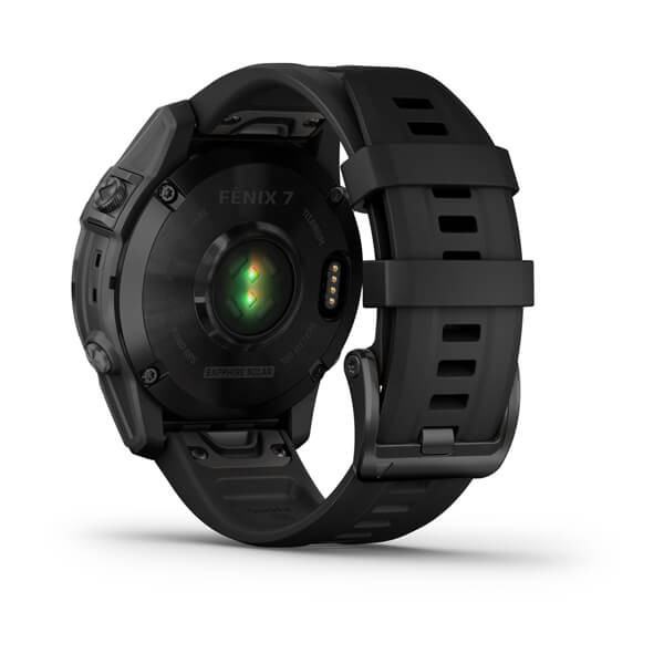 Đồng Hồ G a r m i n Fenix 7 Sapphire Solar, Black DLC Titanium with Black Silicone Band