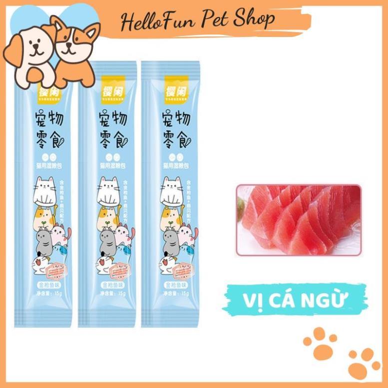 Combo 10 thanh súp thưởng cho mèo hương vị thơm ngon (15gr/thanh)