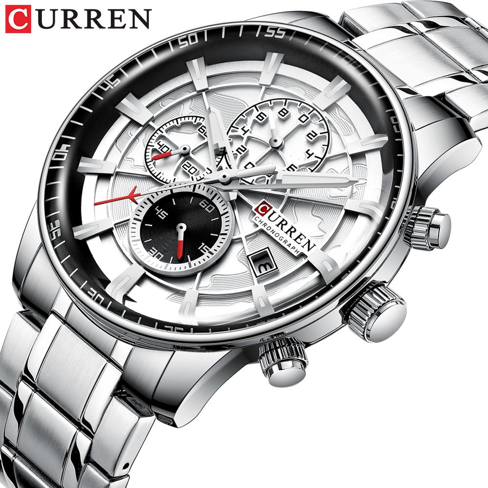 Đồng hồ CURREN Nam dây đeo bằng thép không gỉ không thấm nước