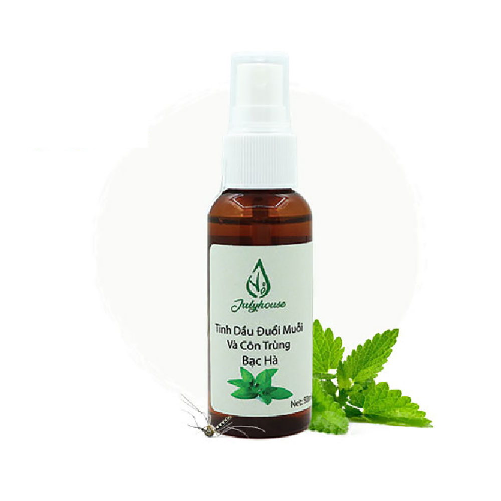 Bình xịt đuổi muỗi và côn trùng tinh dầu Bạc hà 50ml JULYHOUSE
