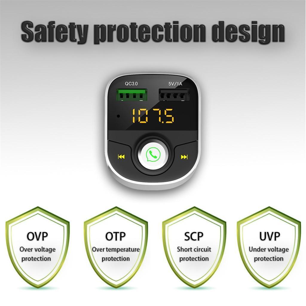 Wireless USB Car Bluetooth FM Adapter Charger With MP3 Player