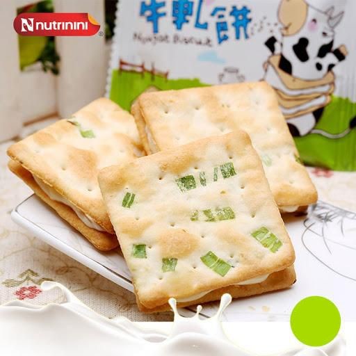 Bánh Quy Nhân Kem Hành Lá Yuki &amp; Love Nougat Biscuit Original (112g / Hộp)