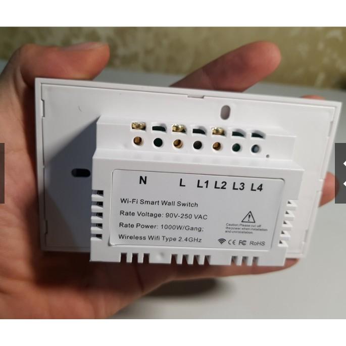 Công Tắc Cảm Ứng Thông Minh WIFI Cao Cấp 2 & 3 Nút Điều Khiển Từ Xa Bằng APP Tuya/ Smart Life