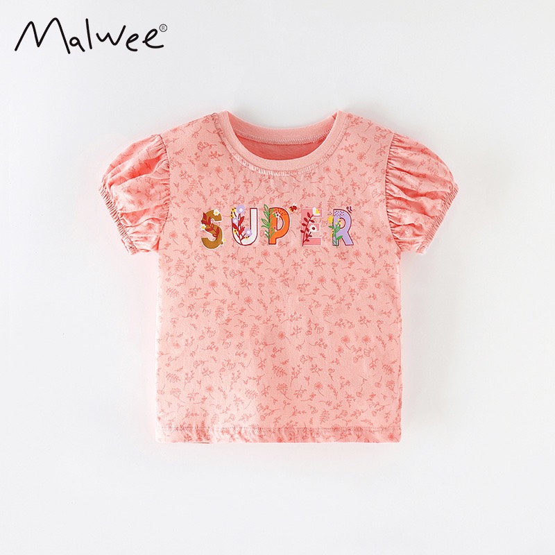 Áo thun bé gái Malwee, áo trẻ em cotton 10-28kg
